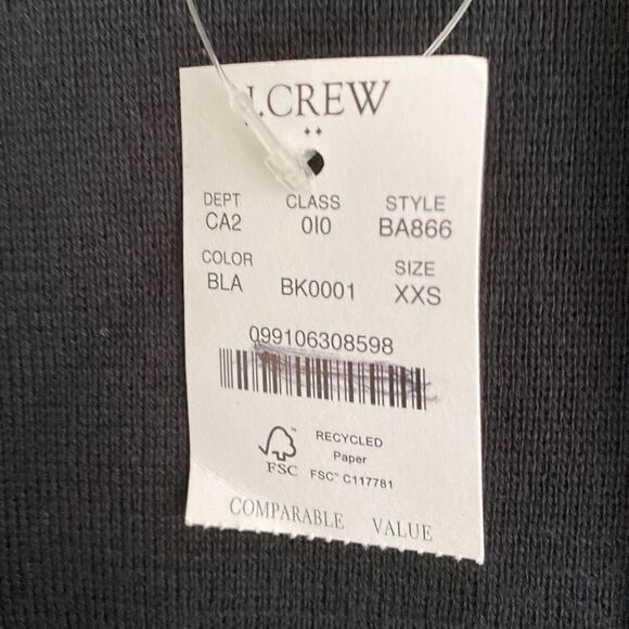 J. Crew Factory Chelsea sweater blazer Black Size‎ XXS NWT - Picture 3 of 6